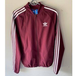 ‼️Adidas burgundy track jacket full zip‼️